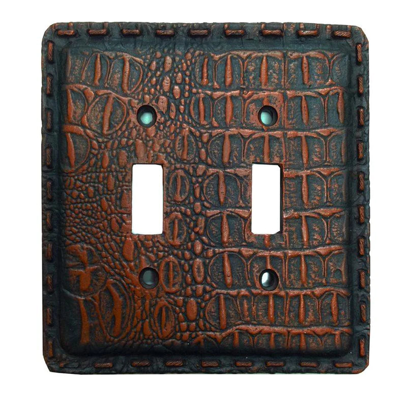 RESIN GATOR DOUBLE SWITCH WALL PLATE