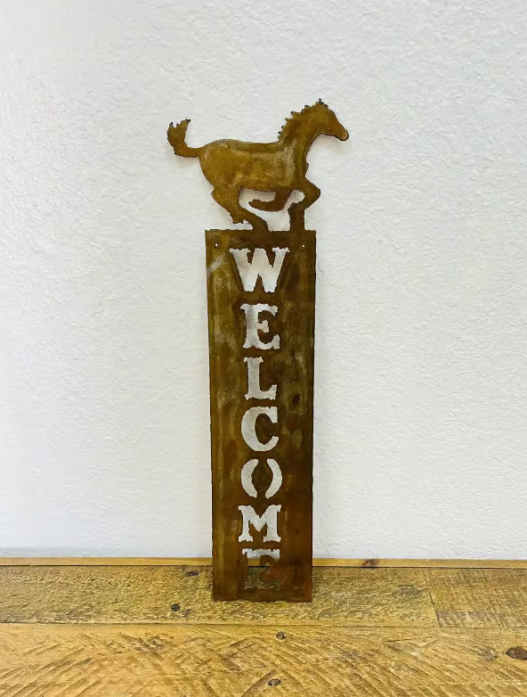 Horse Rustic Metal Wall Sign