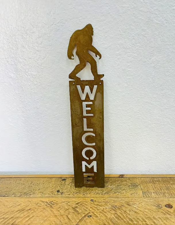 Rustic Metal Wall Sign, Bigfoot