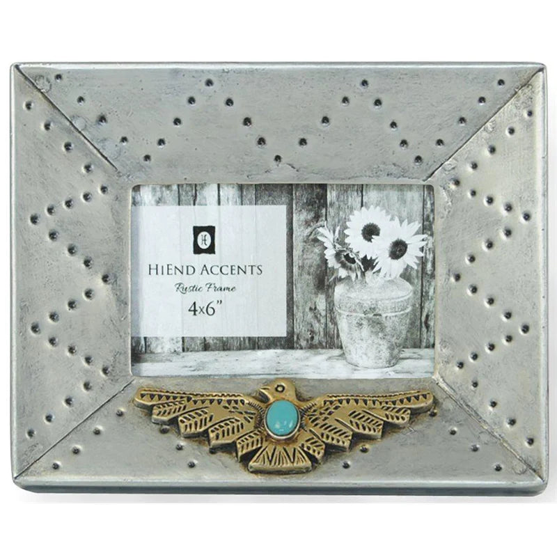 SILVER PICTURE FRAME W/ THUNDERBIRD