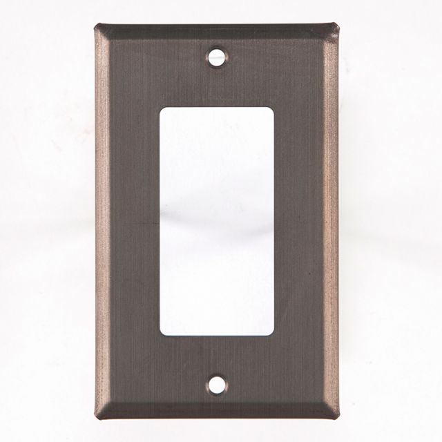 Single Rocker Cover Unpierced in Blackened Tin