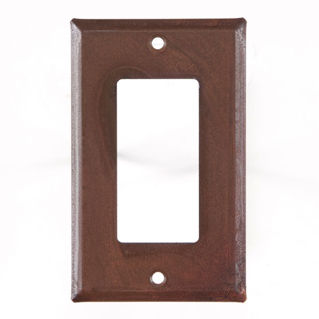 Single Rocker Cover Unpierced in Rustic Tin