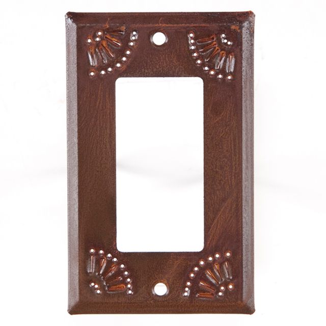 Single Rocker Cover with Chisel in Rustic Tin