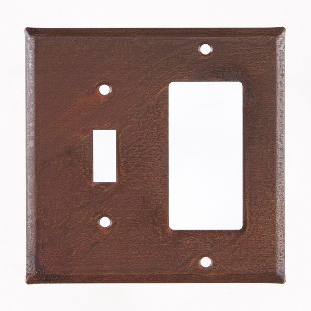 Switch and Rocker Cover Unpierced in Rustic Tin