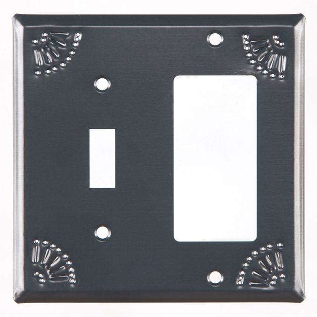 Switch and Rocker Cover with Chisel in Country Tin