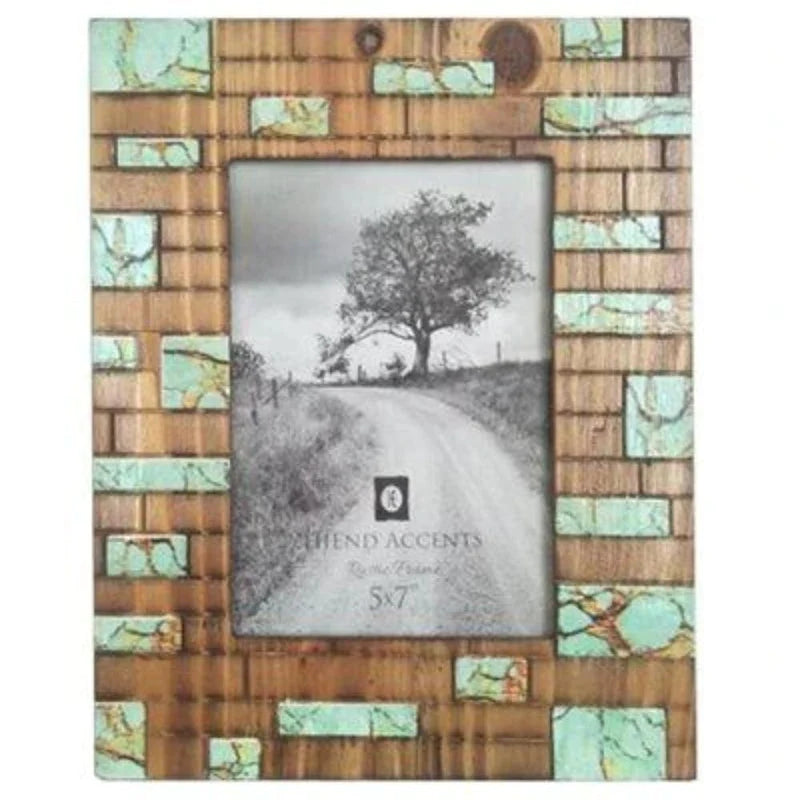 TURQUOISE INLAY PICTURE FRAME