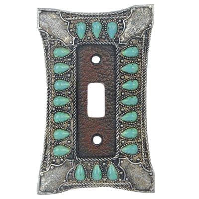 TURQUOISE SINGLE SWITCH WALL PLATE