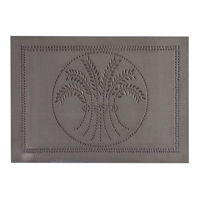 Horizontal Wheat Panel in Blackened Tin