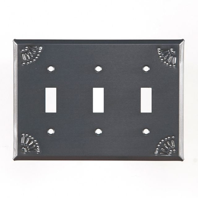 Triple Switch Cover with Chisel in Country Tin