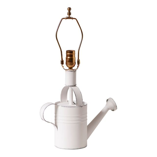 Watering Can Lamp Base in Rustic White