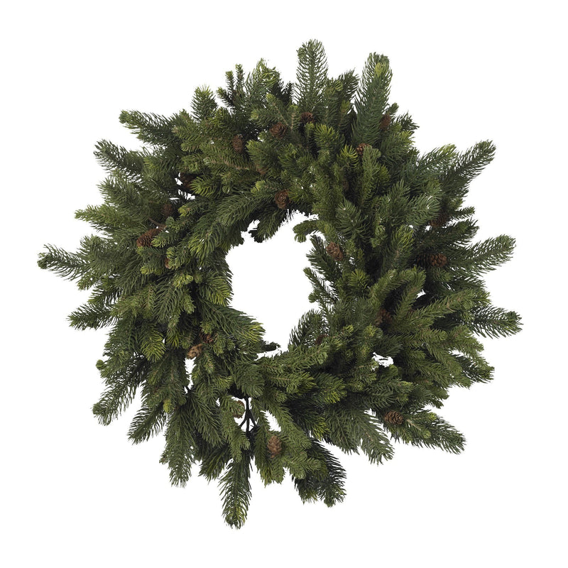 30” Pine & Pinecone Wreath by Nearly Natural