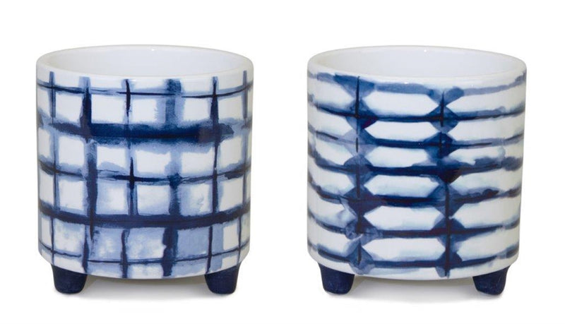 Blue Decorative Mini Pots (Set of 2)