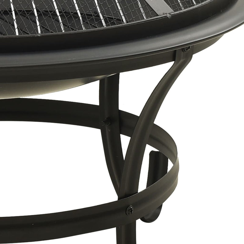 2-in-1 Fire Pit and BBQ with Poker
