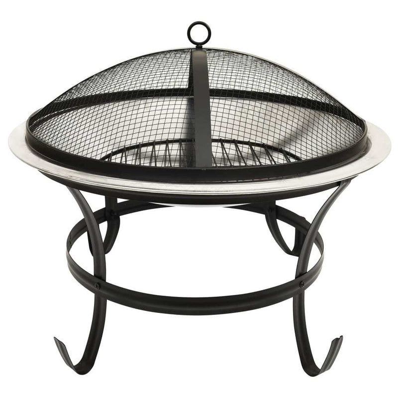 2-in-1 Fire Pit and BBQ with Poker