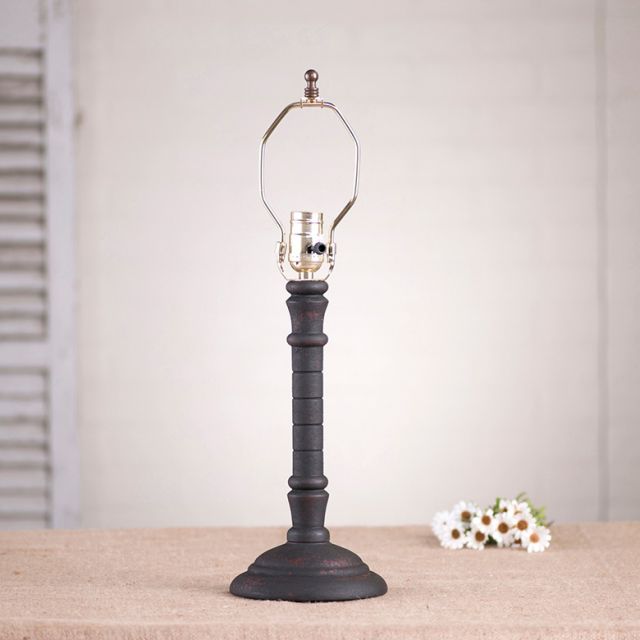 Gatlin Lamp Base in Hartford Black over Red