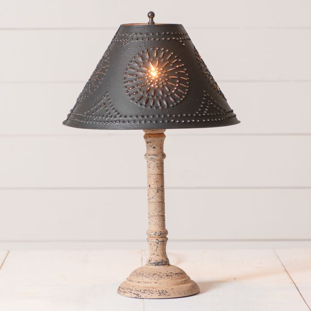 Gatlin Wood Table Lamp in Hartford Buttermilk with Metal Shade