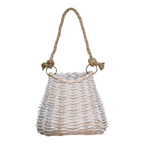 Hanging Whitewash Willow Basket