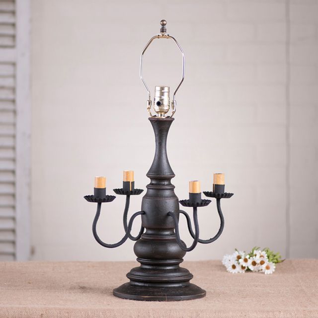 Harrison Lamp Base in Americana Black