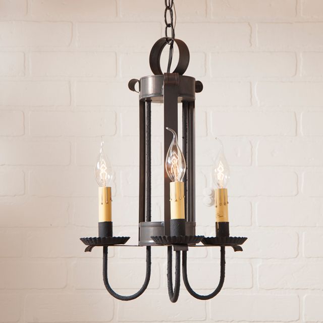 Large Amherst Hanging Light in Kettle Black