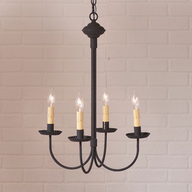 4-Arm Grandview Chandelier with Ecru Sleeves