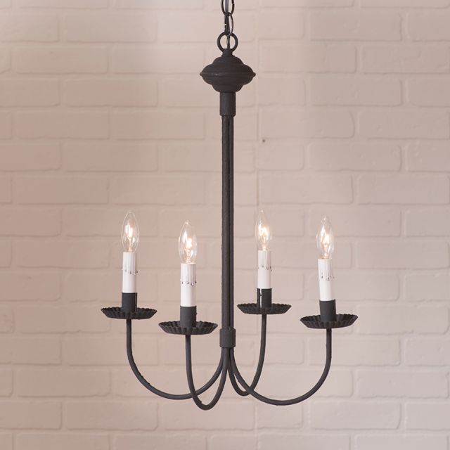 4-Arm Grandview Chandelier with Gray Sleeves