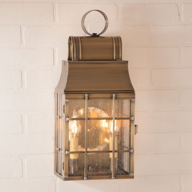 Washington Wall Lantern in Weathered Brass