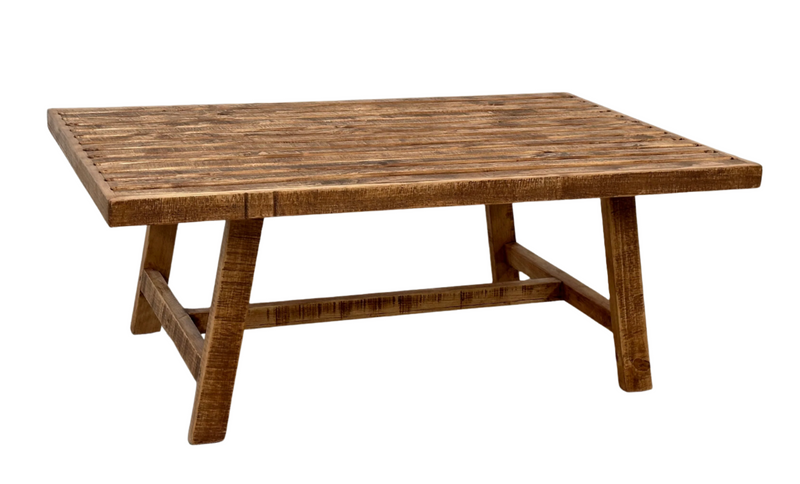 Ladder Top Rustic Coffee Table | Pine Wood 39.5