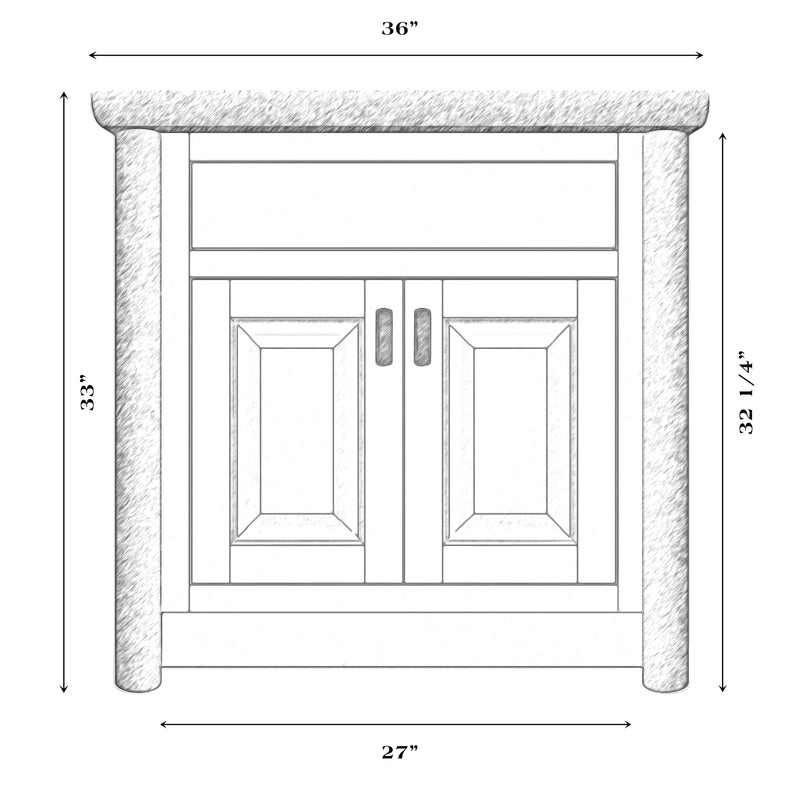 30" Cedar Slab Style Vanity