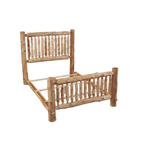 Cedar Log Small Spindle Bed