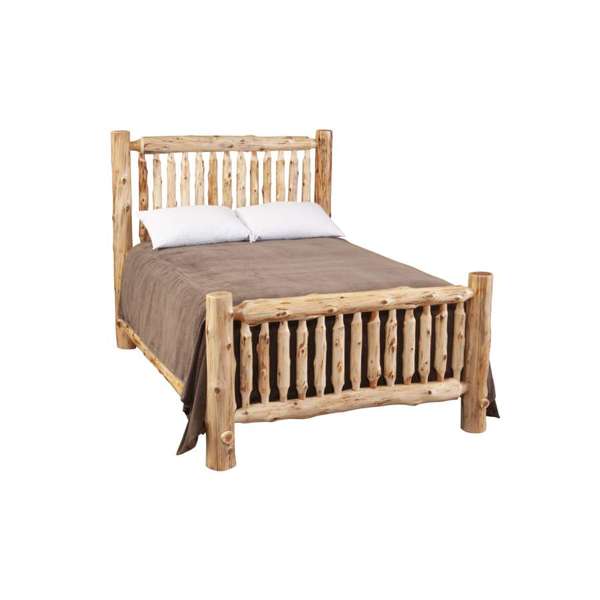 Cedar Log Small Spindle Bed
