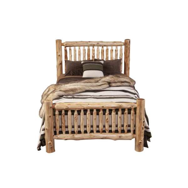 Cedar Log Small Spindle Bed