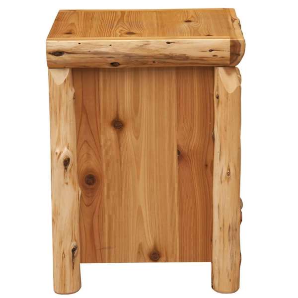 Cedar Log Enclosed Nightstand