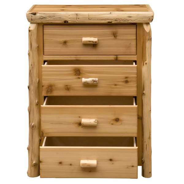 Cedar Log Four Drawer Chest