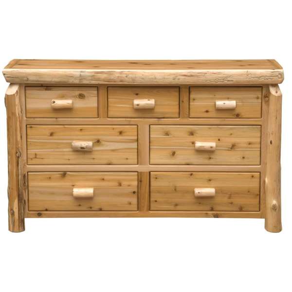 Cedar Log Seven Drawer Dresser