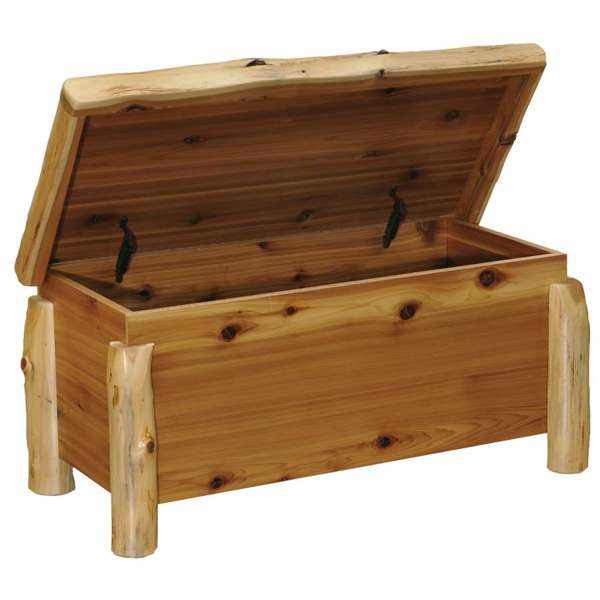 Cedar Log Blanket Chest