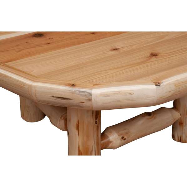 Cedar Log Circle Coffee Table