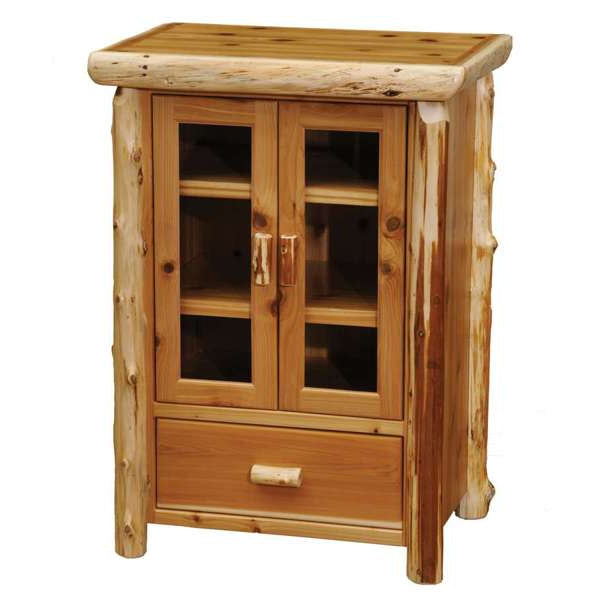 Cedar Log Media Cabinet