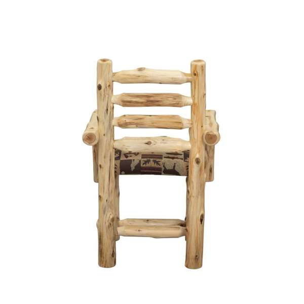 Cedar Log Upholstered Arm Chair