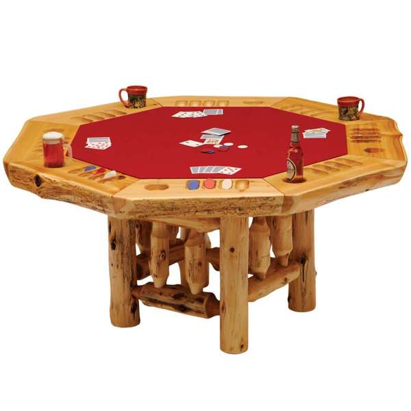 Cedar Log Poker Table - Thumbnail 2