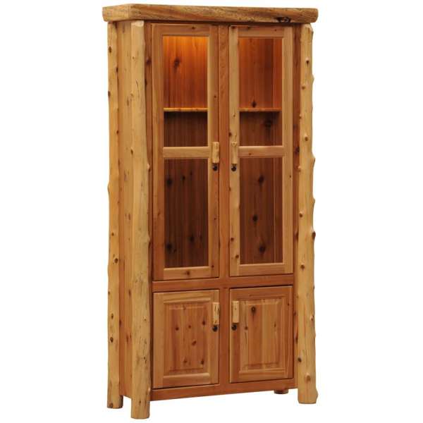 Cedar Log Eight Gun Cabinet