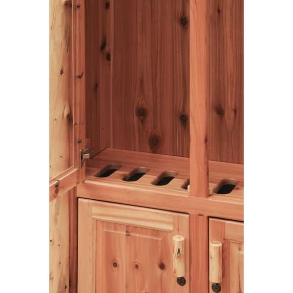 Cedar Log Eight Gun Cabinet