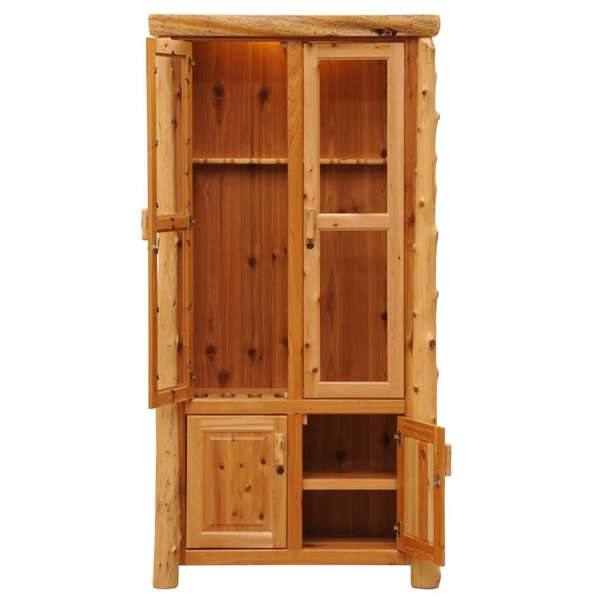 Cedar Log Eight Gun Cabinet