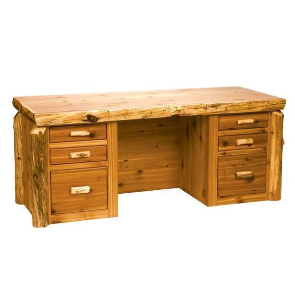 Cedar Log Executive Desk - Thumbnail 2