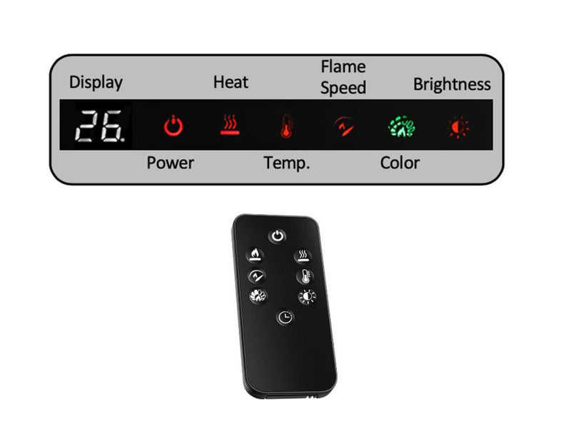 Town Rustic TV Stand with Electric Fireplace