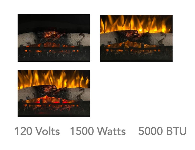 Town Rustic TV Stand with Electric Fireplace