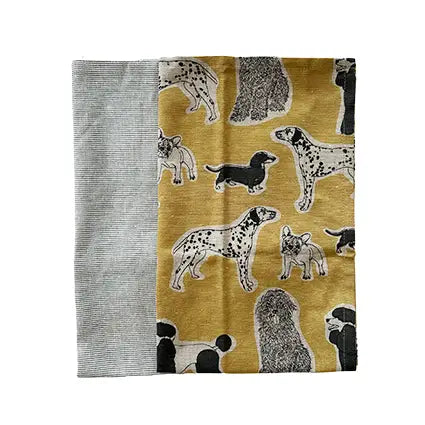 Tea Towel Set of 2 Dog Print - Yellow Sunset