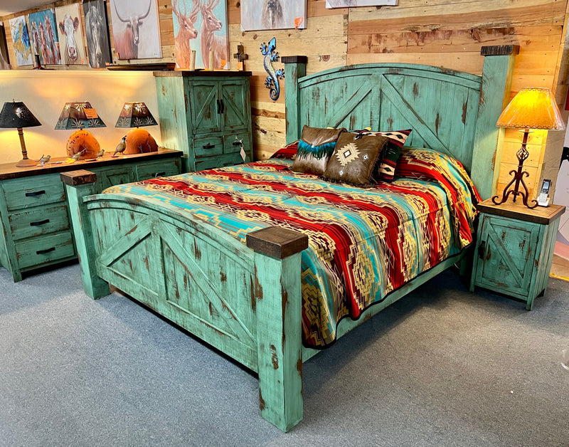 Barn Bed in Oldie Turquoise