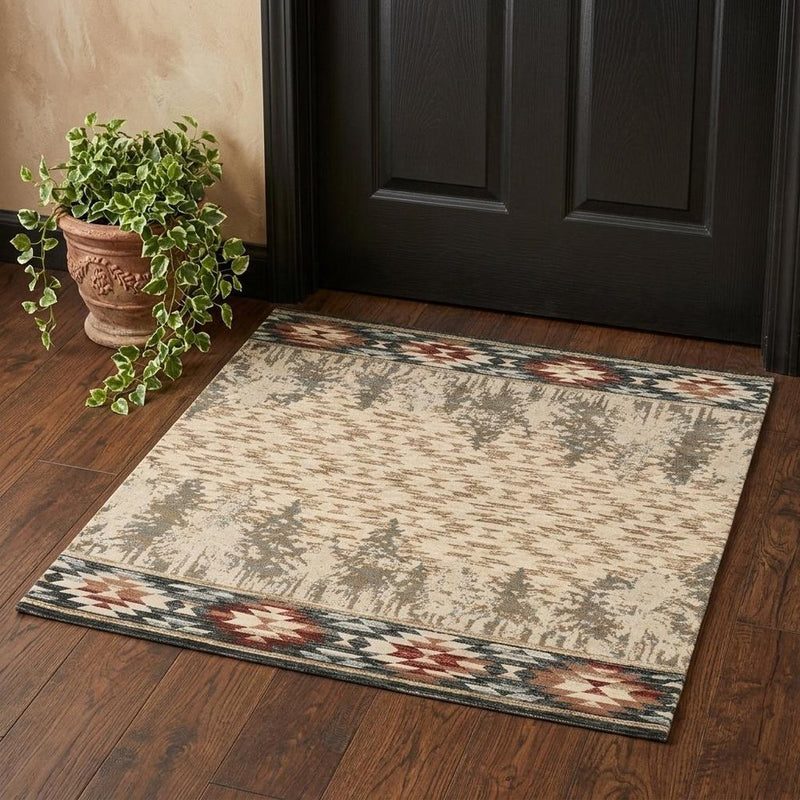 3' X 5' Ivory Southwestern Area Rug
