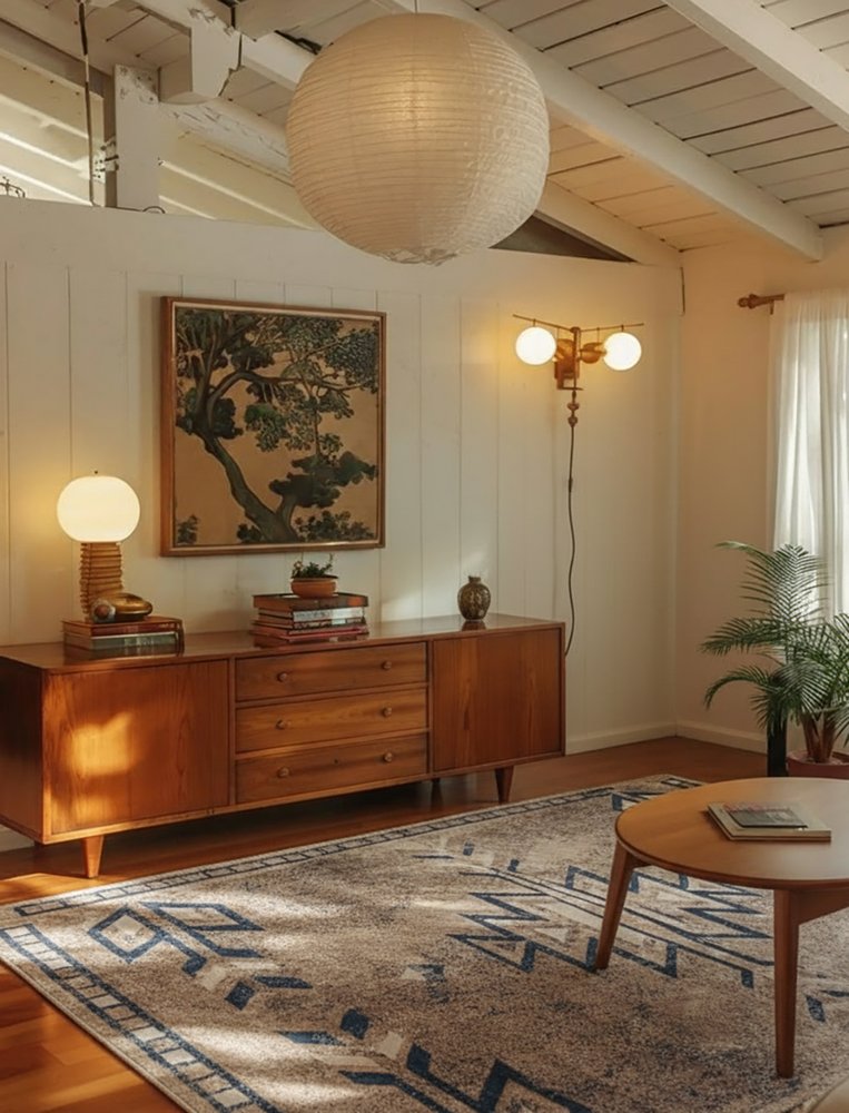 5' X 8' Gray Beige and Blue Southwestern Washable Area Rug