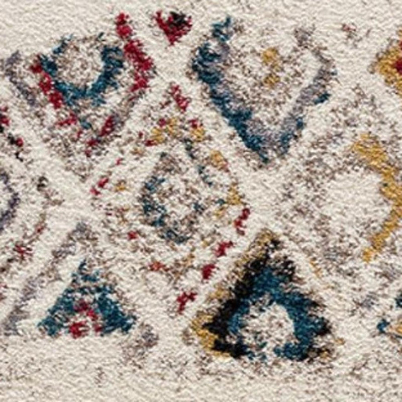 4' X 6' Cream Southwestern Area Rug